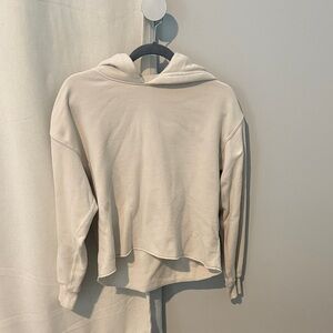 Abercrombie & Fitch Cream Cropped Hoodie